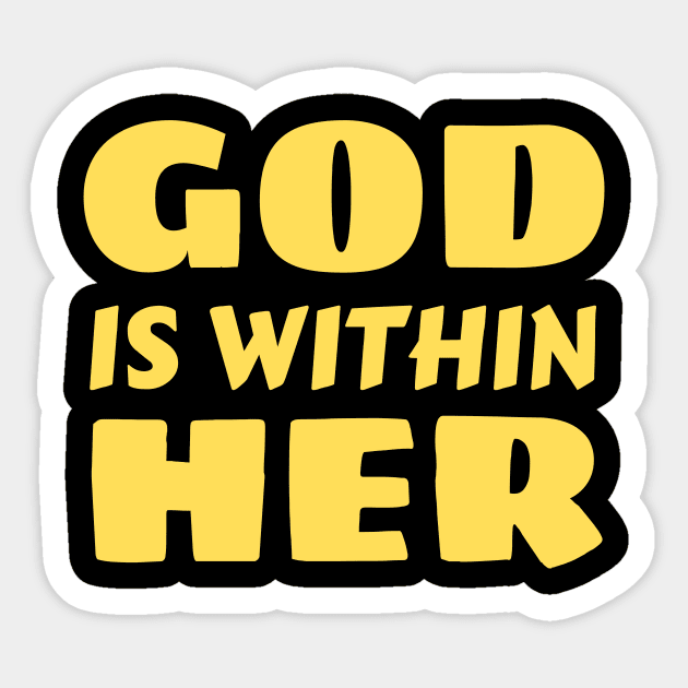 God Is Within Her | Christian Typography Sticker by All Things Gospel